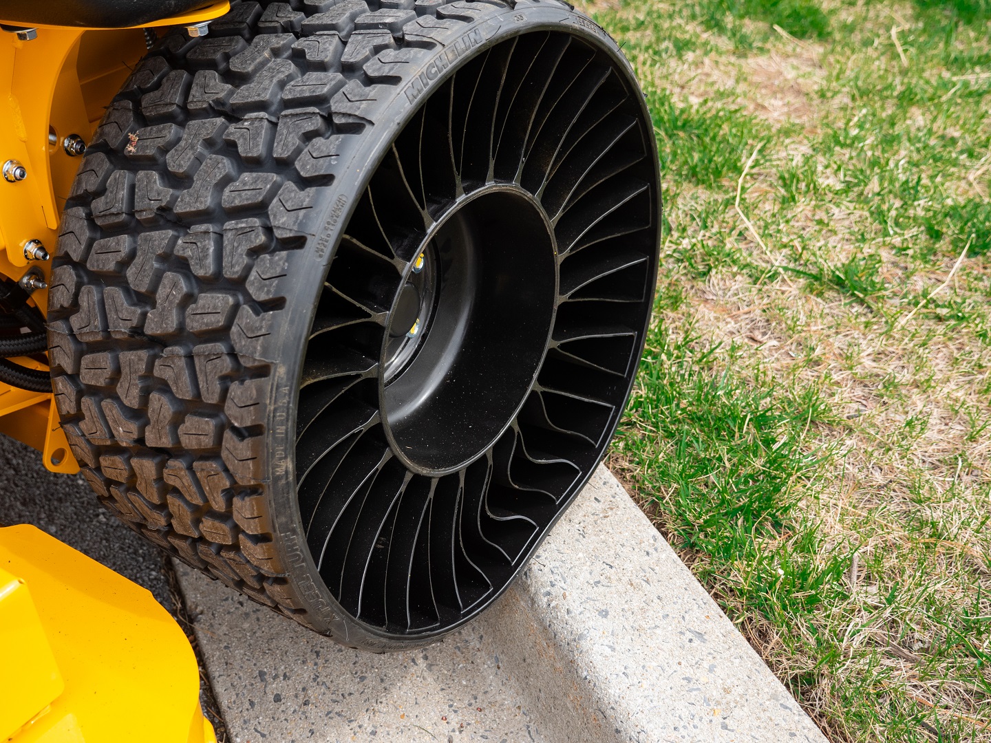 michelin tweel tire front angle view